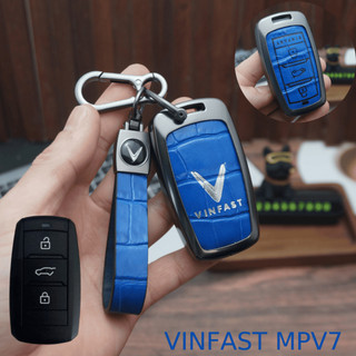 Ốp Chìa Khóa Xe VinFast MPV7,VF5,Limo green,Herio,Kim Loại Phối Da 2 Mặt Cao Cấp,, Full Bảo Vệ Remote Ô Tô Sang Trọng