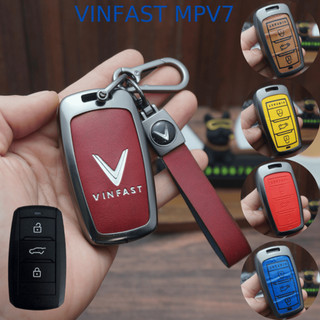 Ốp Chìa Khóa Xe VinFast MPV7,VF5,Limo green,Herio,Kim Loại Phối Da 2 Mặt Cao Cấp,, Full Bảo Vệ Remote Ô Tô Sang Trọng