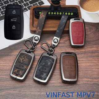 Ốp Chìa Khóa Xe VinFast MPV7,VF5,Limo green,Herio,Kim Loại Phối Da 2 Mặt Cao Cấp,, Full Bảo Vệ Remote Ô Tô Sang Trọng