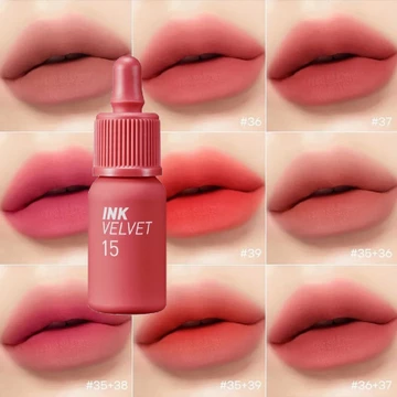 Son Kem PERIPERA Ink Velvet Tint (mới gom) – Mịn Lì Nhẹ Môi, Bền Màu Tự Nhiên