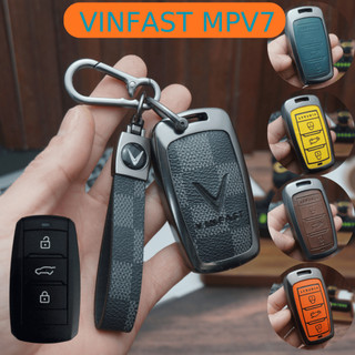 Ốp Chìa Khóa Xe VinFast MPV7,VF5,Limo green,Herio,Kim Loại Phối Da 2 Mặt Cao Cấp,, Full Bảo Vệ Remote Ô Tô Sang Trọng