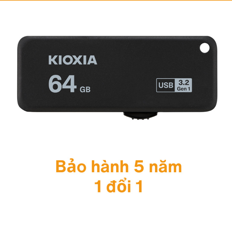 USB 3.2 KIOXIA TransMemory U365 64GB upto 150MB/s LU365K064GG4 Đen  - Bảo hành 5 năm