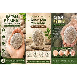 . Đá Tắm Kì Ghét, Da Chết, Đá Cuội Tự Nhiên Tẩy Tế Bào Chết,  Kỳ Da Chết Body Lưng, Triệt Lông