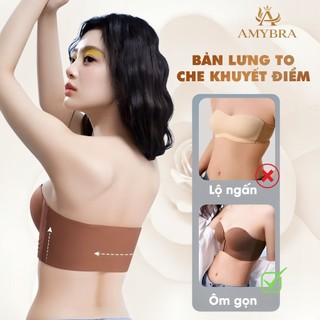 Áo Ngực Nữ AMYBRA Đúc Su Không Dây Cài Trước Tạo Khe, Áo Lót Gom Quả Nâng Ngực Căng Tròn A806