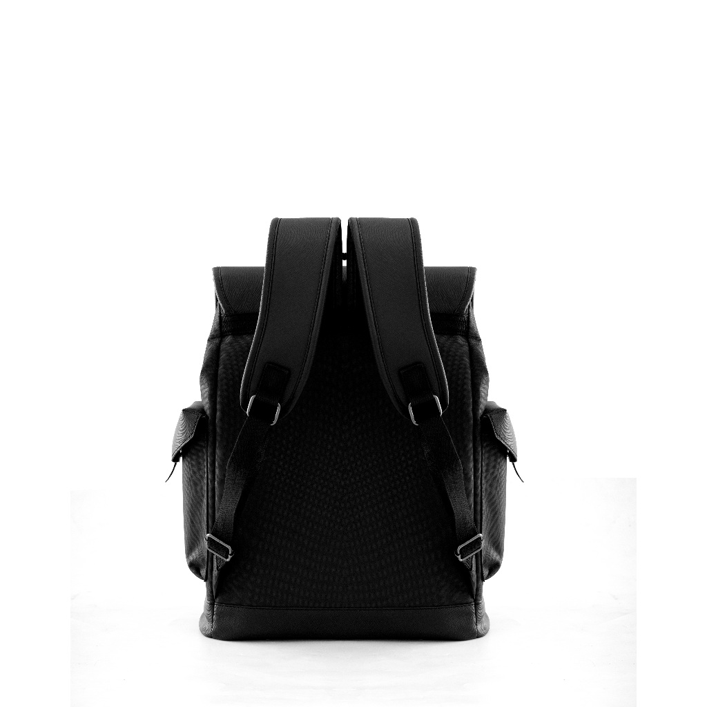 Balo ZOROS Thời Trang Unisex Cặp Đựng Laptop Đi Học Nam Nữ Vải Phối PVC Trượt Nước | NICHE LUXURY