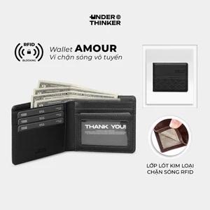 Ví Da PU AMOUR Bóp Nam Công Nghệ RFID Blocking Đựng Tiền Thẻ Dập Monogram | UnderThinker