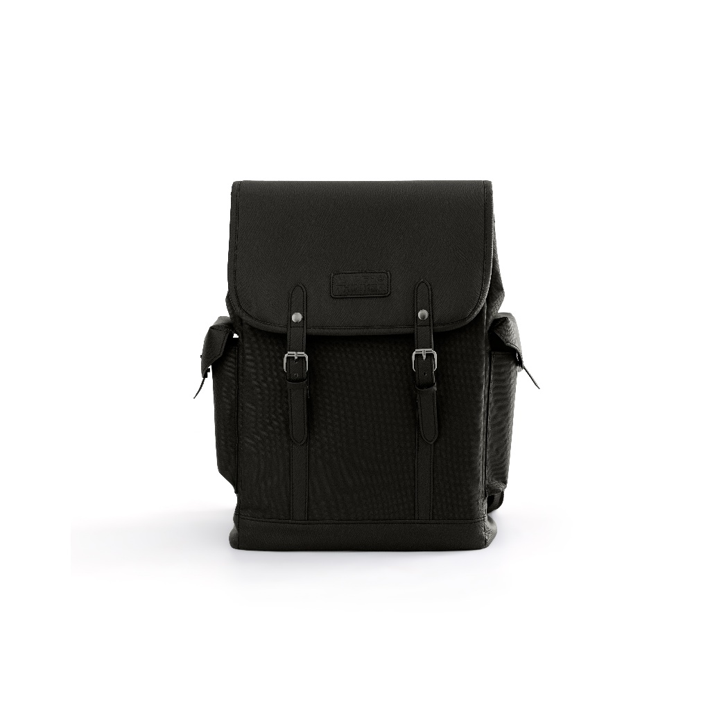 Balo ZOROS Thời Trang Unisex Cặp Đựng Laptop Đi Học Nam Nữ Vải Phối PVC Trượt Nước | NICHE LUXURY