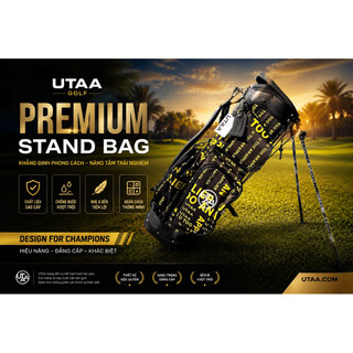Túi Golf Stand Bag UTAA Logo Pattern Cao Cấp – Túi Gậy Golf Chân Đứng Siêu Nhẹ, Thiết Kế Thời Thượng (Golfworldforall)