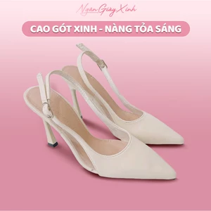 Giày Cao Gót Nữ Lụa Nhung Trơn Tối Giản Thanh Lịch Dễ Phối Đồ Đi Làm Đi Tiệc