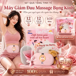 Máy Massage Chườm Ấm Giảm Đau Bụng Kinh Nguyệt, Đai Quấn Nóng Làm Ấm Tử Cung Lưu Thông Khí Huyết Cho Phụ Nữ Đến Kì Dâu