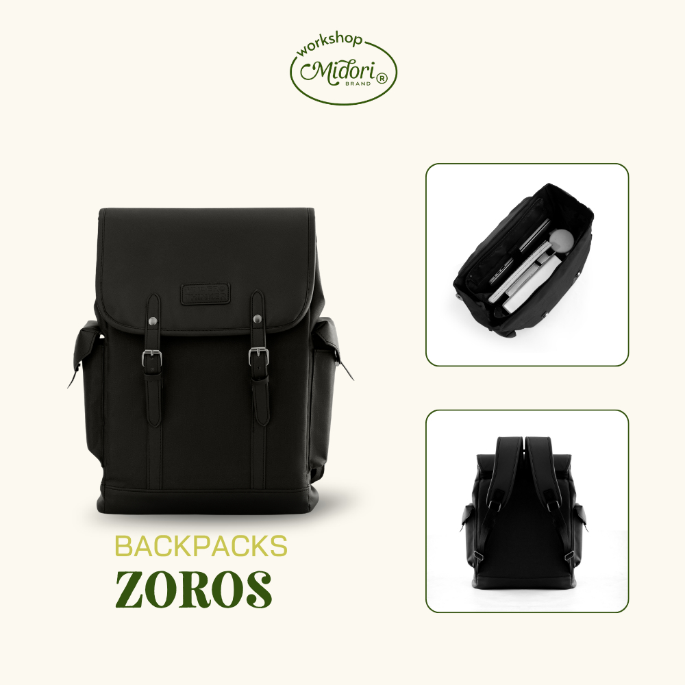 Balo ZOROS Đi Học Du Lịch Nam Nữ Cặp Đựng Laptop Thời Trang Unisex Trượt Nước | MI MIDORI