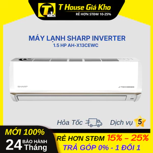Máy Lạnh Sharp Inverter 1.5 HP AH-X13CEWC Tiết Kiệm Điện Độ Bền Cao BH 24 Tháng