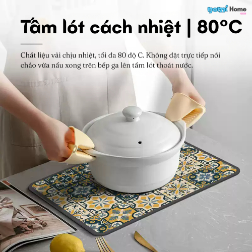 Thảm Thấm Hút Nước Nhanh Khô, Thảm Lót Chất Liệu Da Nappa Đế Cao Su Chống Trượt, Tấm Lót Thấm Nước