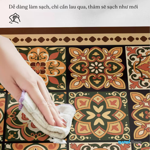 Thảm Thấm Hút Nước Nhanh Khô, Thảm Lót Chất Liệu Da Nappa Đế Cao Su Chống Trượt, Tấm Lót Thấm Nước