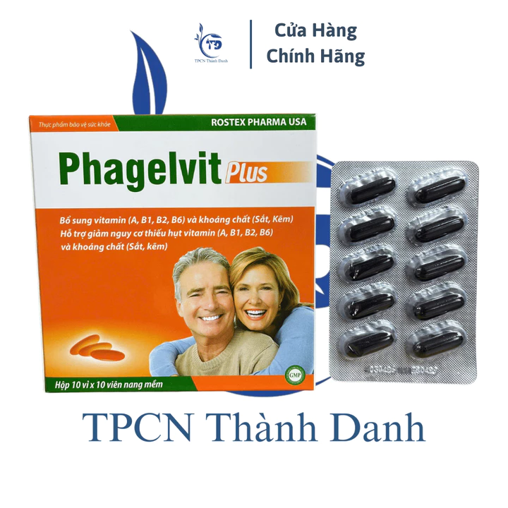 ( Cam ) Viên Uống PHAGELVIT PLUS Tăng Cường Vitamin Tổng Hợp, Bồi Bổ Cơ Thể, Tăng Cường Sức Đề Kháng - Hộp 100 Viên