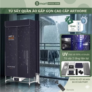 Tủ sấy quần áo, Máy sấy quần áo GẤP GỌN 2200W SẤY KHÔ NHANH, KHỬ MÙI DIỆT KHUẨN ION ĐIỀU KHIỂN TỪ XA