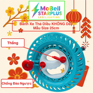 Bánh Xe Thả Diều Cao Cấp – Size 22cm & 25cm Bảng Nâng cấp - Giảm Tốc - Chống Đảo Ngược