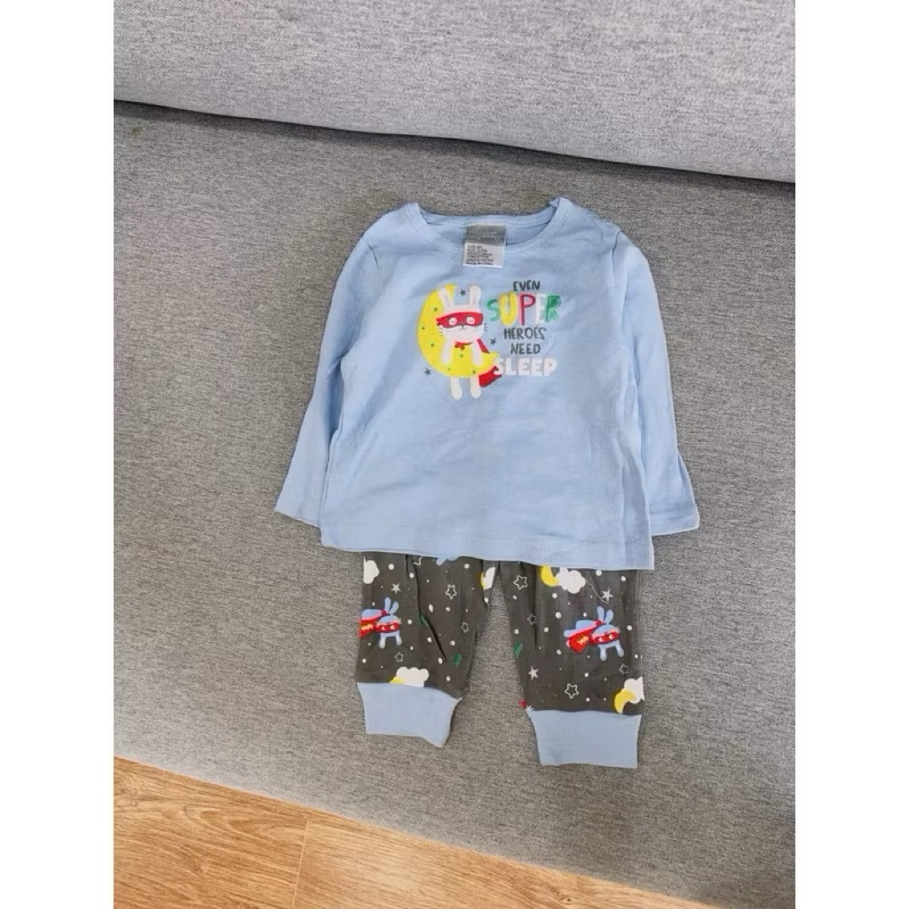 Set đồ thu đông bé trai bé gái C6552 3–36 tháng hàng xuất dư cotton mềm