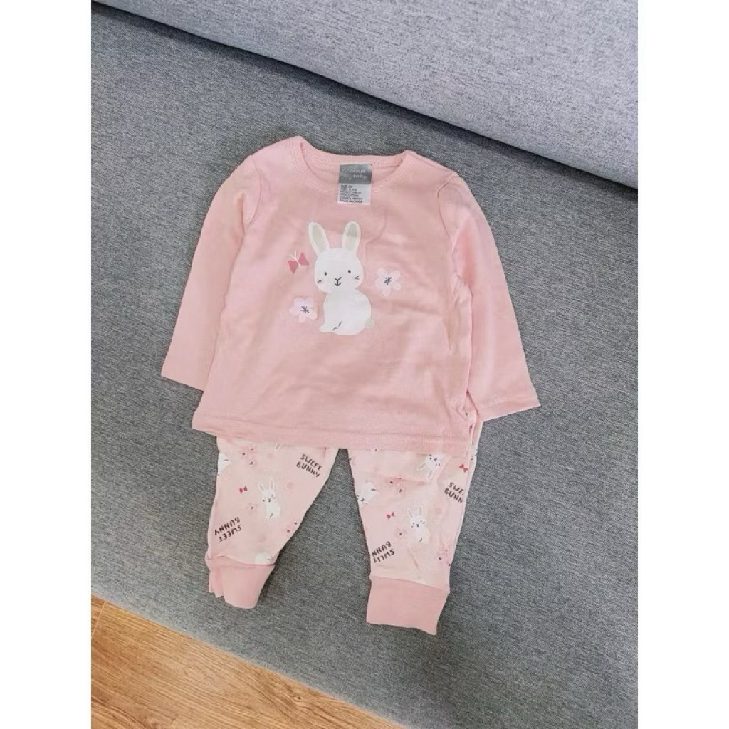 Set đồ thu đông bé trai bé gái C6552 3–36 tháng hàng xuất dư cotton mềm