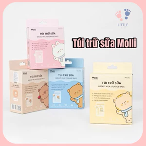 Túi Trữ Sữa Mẹ Molli 30 Túi/Hộp 150ml 200ml 250ml – Túi Trữ Sữa Khoá Zip Đôi Chống Tràn, Bảo Quản Sữa Mẹ