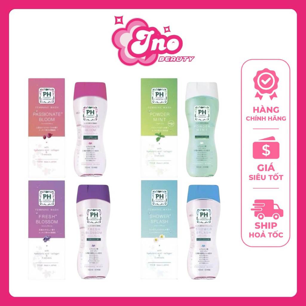 Dung dịch vệ sinh phụ nữ dạng gel PH Care Premium Feminine Wash 150ml và dạng vien đặt 1 vỉ