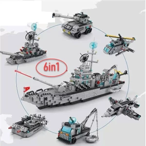 BỘ ĐỒ CHƠI XẾP HÌNH Mô Hình TÀU CHIẾN ,MÁY BAY CHIẾN ĐẤU, XE SWAT PHÁT TRIỂN TƯ DUY CHO BÉ
