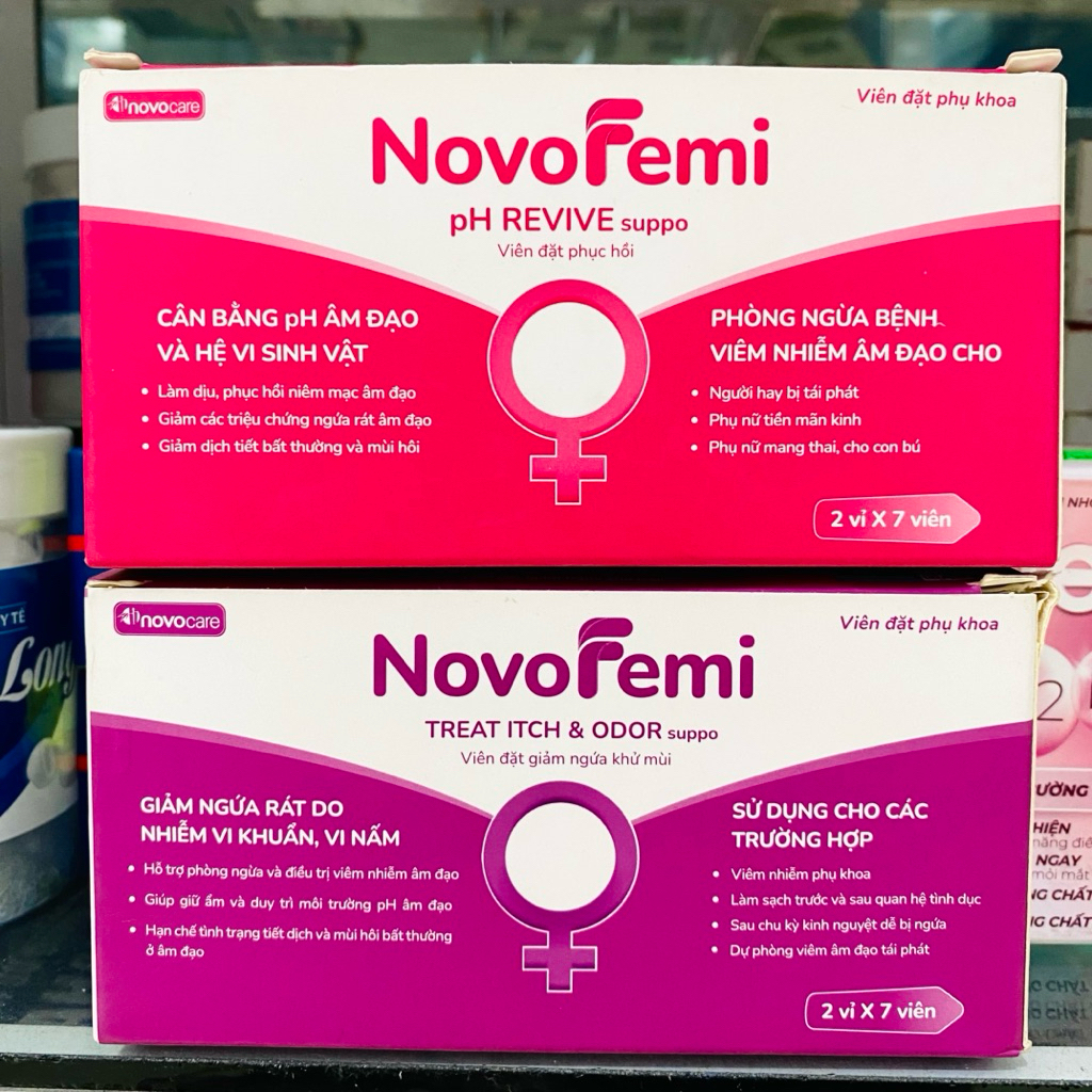 Novofemi Tím Hồng-Hỗ trợ làm sạch, ngăn mùi, dưỡng ẩm, cân bằng pH(che ...
