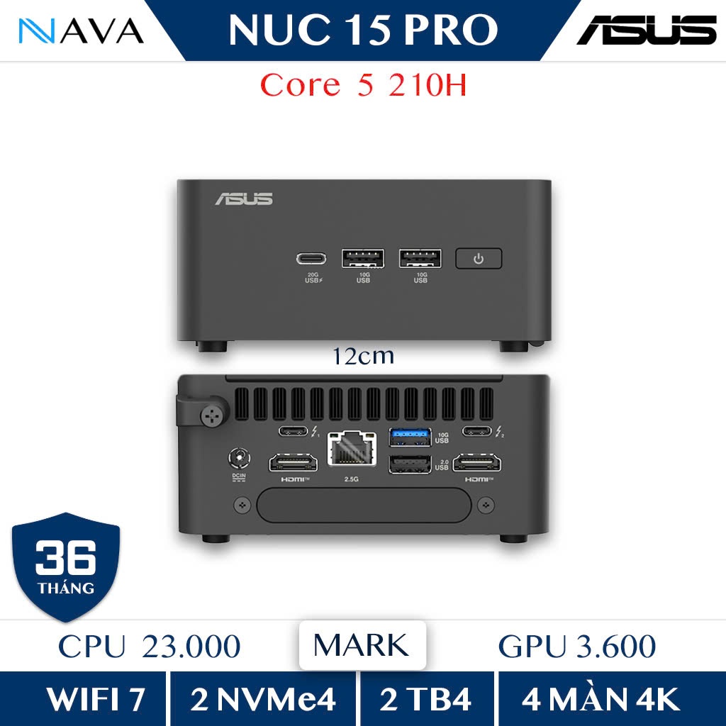 Mini PC ASUS NUC 15 PRO | Core Ultra 7 255H / U5 225H | Máy tính