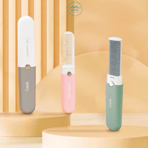 Lược Chải Ve Rận Cho Chó Mèo Kèm Nút Bấm Gỡ Lông, Lược Chải Lông Thú Cưng Làm Sạch Ký Sinh Trùng
