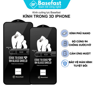 Kính Cường Lực iPhone 3D Basefast Trong Suốt Dán Màn Hình Cho12 13 14 15 16 17promax
