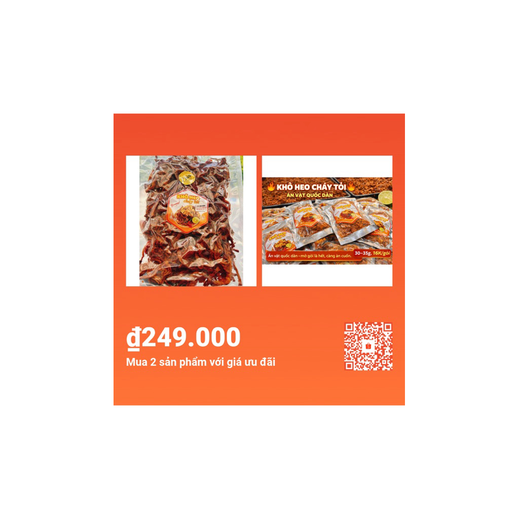 Combo mua Khô heo túi lớn  500g tặng túi nhỏ giá không đổi