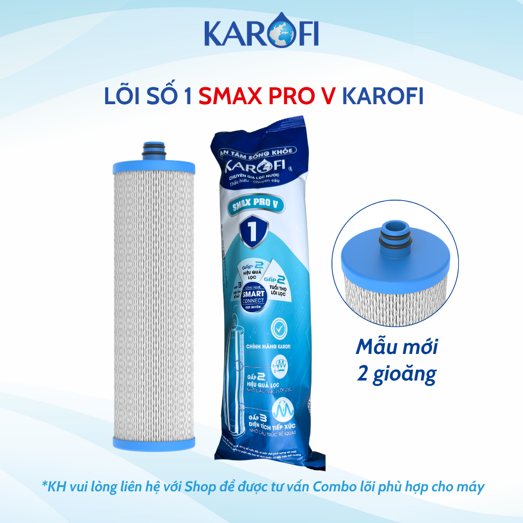 Lõi Lọc Thô Số 1 Smax Pro V Karofi Smart (Mới) Model KAQ-D58, KAQ-U96, KAQ-U06, KAD-L56, KAD-D66S, KAD-D528, KAE-S85