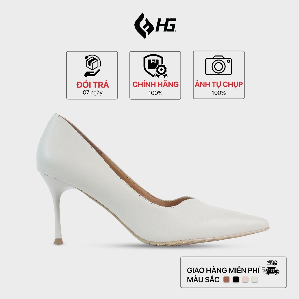 Giày cao gót nữ gót nhọn 8cm da nhám HG Fashion phong cách thanh lịch dễ phối đồ đi tiệc công sở HG91525