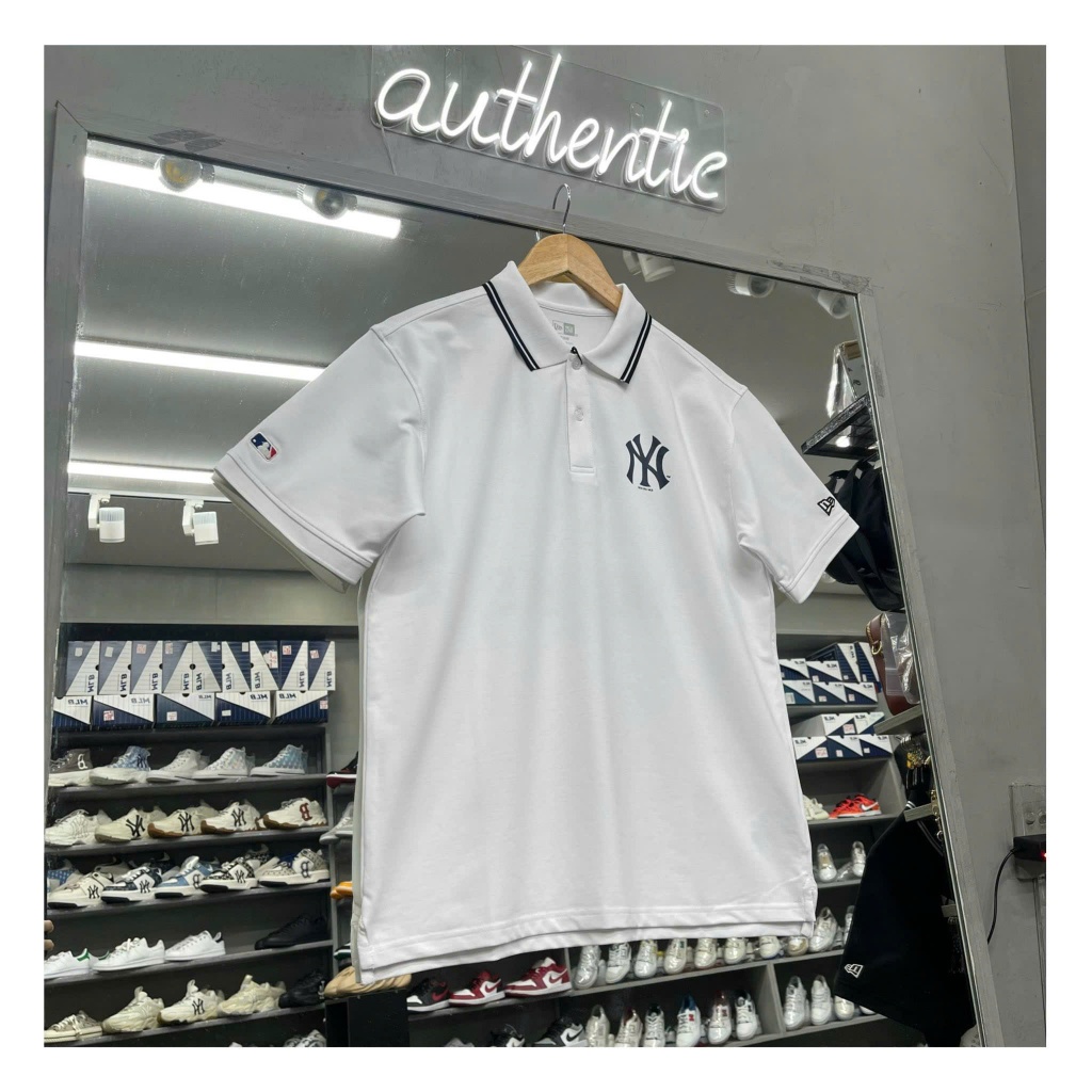 Áo Polo New Era New York Yankees Đen Trắng, Tinh Tế Sang Trọng, Trẻ Trung xuống Phố