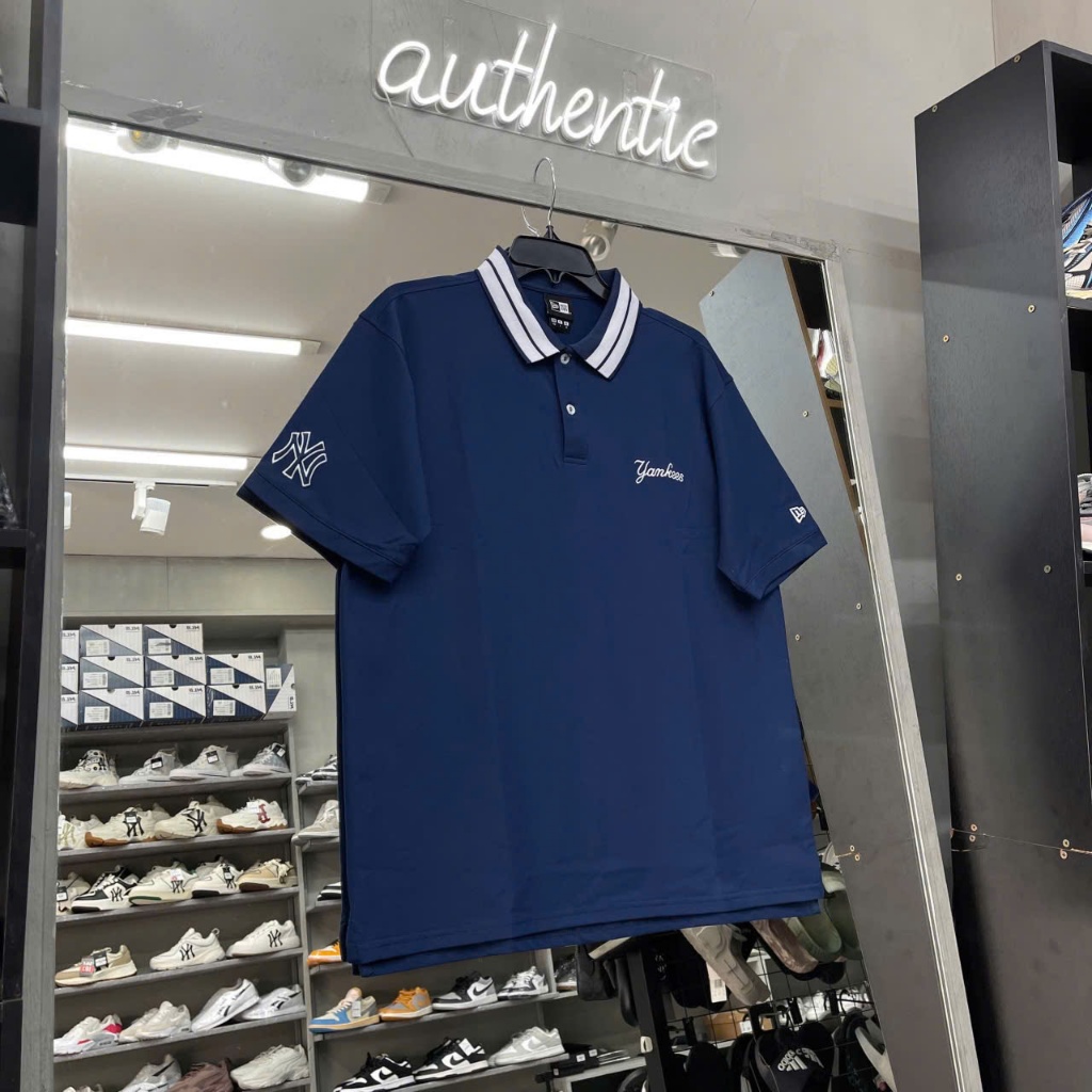 Áo Polo New Era New York Yankees Đen Trắng, Tinh Tế Sang Trọng, Trẻ Trung xuống Phố