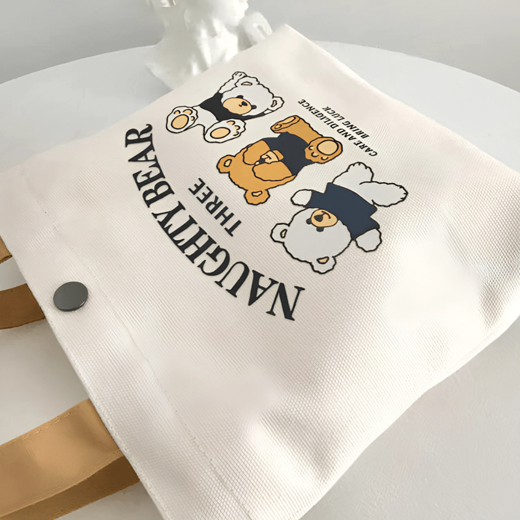 Túi xách vải thời trang mini – Hình gấu dễ thương, đựng được điện thoại, ví, mỹ phẩm, cực kỳ nhẹ và dễ phối đồ