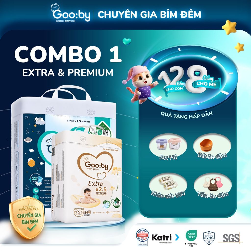 [Kèm quà] Tã/Bỉm dán và quần Gooby (ngày và đêm) siêu mỏng, siêu nhẹ, đủ size cho bé từ NB/S/M/L/XL/XXL/XXXL