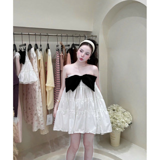 Đầm hai dây dáng ngắn bánh bèo babydoll
