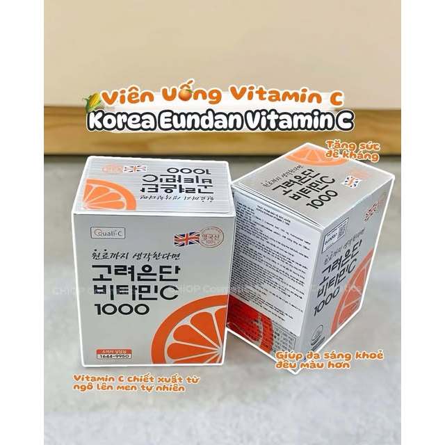 Viên Uống Eundan Vitamin C 1000mg Hàn Quốc Giúp Tăng Cường Hệ Miễn Dịch Làm Đẹp Da - Hộp 120 Viên-thyLe99