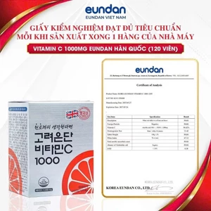 Viên Uống Eundan Vitamin C 1000mg Hàn Quốc Giúp Tăng Cường Hệ Miễn Dịch Làm Đẹp Da - Hộp 120 Viên-thyLe99