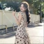 Váy Hoa Nhí Nàng Thơ Cổ Vuông Phối Bèo, Đầm Maxi Dáng Xòe Tiểu Thư Xinh Xắn Đi Chơi Chụp Ảnh Élan Sweet