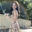 Váy Hoa Nhí Nàng Thơ Cổ Vuông Phối Bèo, Đầm Maxi Dáng Xòe Tiểu Thư Xinh Xắn Đi Chơi Chụp Ảnh Élan Sweet