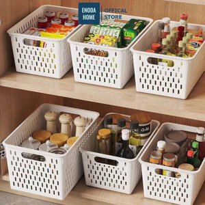 Khay Nhựa Chữ Nhật Đựng Đồ Đa Năng ENODA HOME, Rổ Nhựa A4, B5 Tiện Lợi Q032