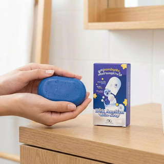 Xà Phòng Tạo Bọt Dok Anchan Blue Soap Kèm Túi Lưới | Xà Phòng Tắm Làm Sạch Da Dịu Nhẹ