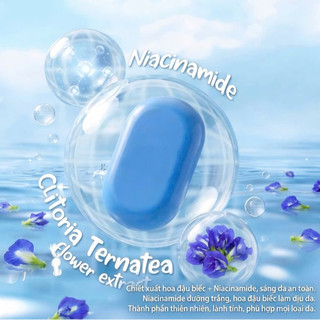 Xà Phòng Tạo Bọt Dok Anchan Blue Soap Kèm Túi Lưới | Xà Phòng Tắm Làm Sạch Da Dịu Nhẹ