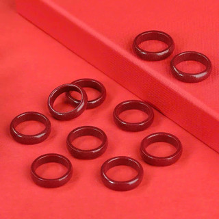 [ HOẢ TỐC ] NHẪN CHU SA (CINNABAR) ĐỎ KIM SA - PHONG THỦY BÌNH AN, MAY MẮN-  CHOU JEWELRY