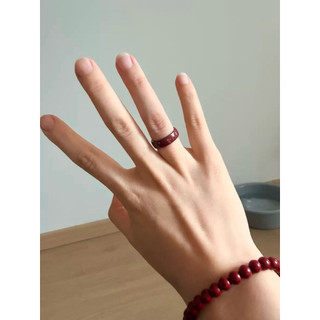[ HOẢ TỐC ] NHẪN CHU SA (CINNABAR) ĐỎ KIM SA - PHONG THỦY BÌNH AN, MAY MẮN-  CHOU JEWELRY