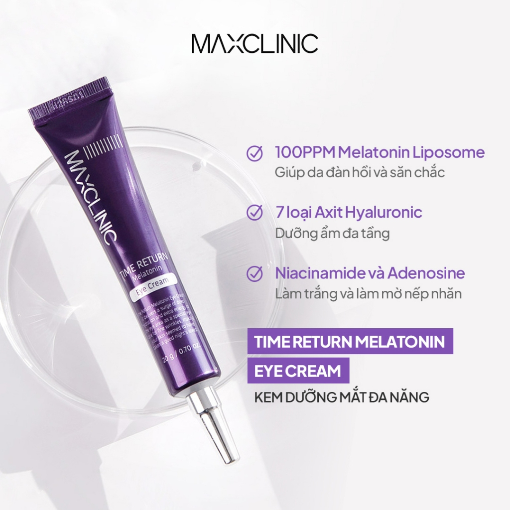 Kem Dưỡng Mắt Maxclinic Time Return Melatonn Eye Cream 20g