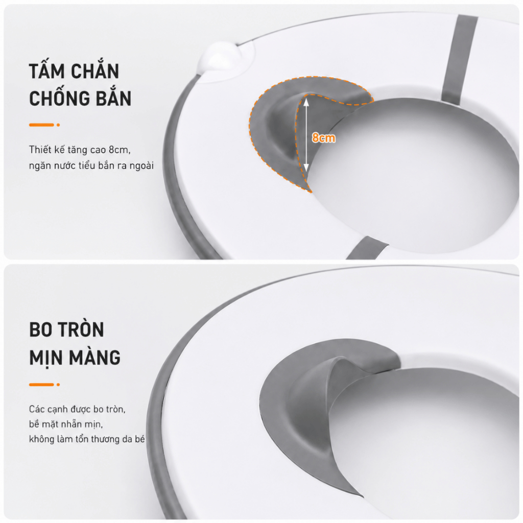 Ghế Tập Đi Vệ Sinh Chống Trượt An Toàn, Bệ Bồn Cầu Thu Nhỏ Gấp Gọn Cho Bé, Du Lịch Tiện Lợi RICHOUSE