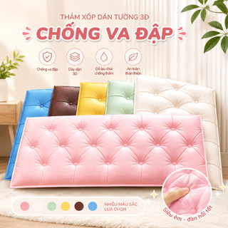 Tấm Xốp Dán Tường 3D Dày 7mm Chống Va Đập, Xốp Dán Tường Cách Âm Trang Trí Phòng Sẵn Keo Siêu Dính